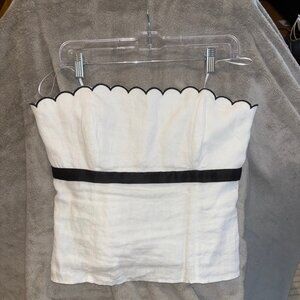 Reformation Evelyn White Linen Top